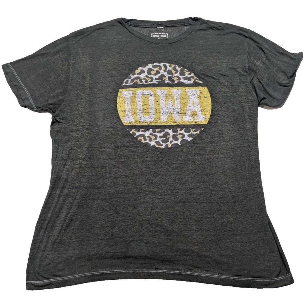 GAMEDAY COUTURE x SOCIAL HOUSE IOWA HAWKEYES Women XL Semi-Sheer T-Shirt - EUC